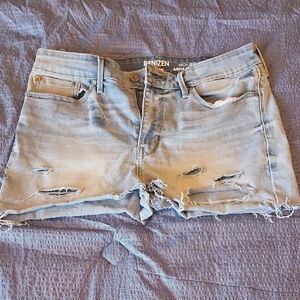 Denizen from Levi's Women's Ripped Jean Shorts - Light Blue